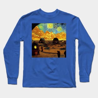 Starry Night in Mos Eisley Tatooine Long Sleeve T-Shirt